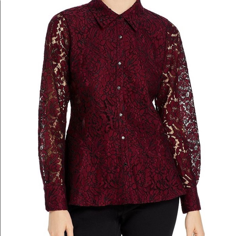 Karl lagerfeld Lace Peplum top